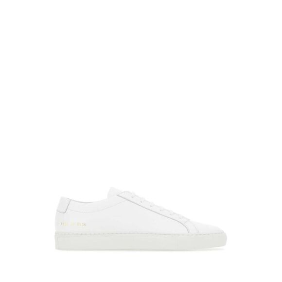Common Projects Men White Leather Achilles Sneakers